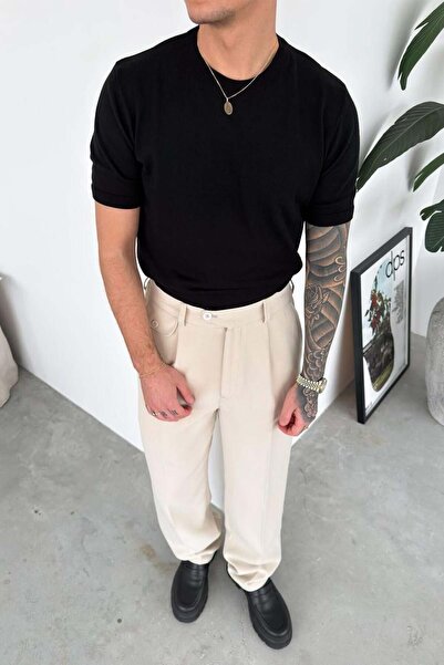 HAFKAGİYİM Чорна базова футболка з круглим вирізом