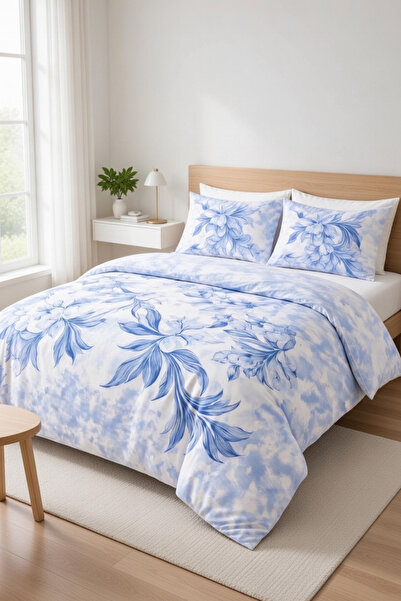 VENTİ VENTİSCA Premium Soft Cotton Patterned Double Duvet Cover Set