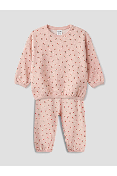 LC Waikiki Printed baby girl tracksuit set