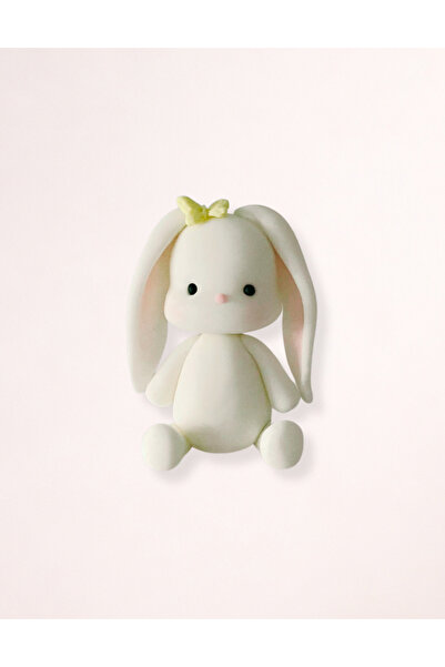 FigurinArt Figurină tort pastă de zahăr - Iepuraș Fetiță - Handmade