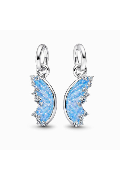 NOVVO Талисман висулка с крила на пеперуда - Сребърна