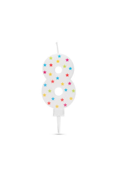 FAMİLY Lumanare tort cifra 8, aniversare, decor petrecere, 7 x 4 cm