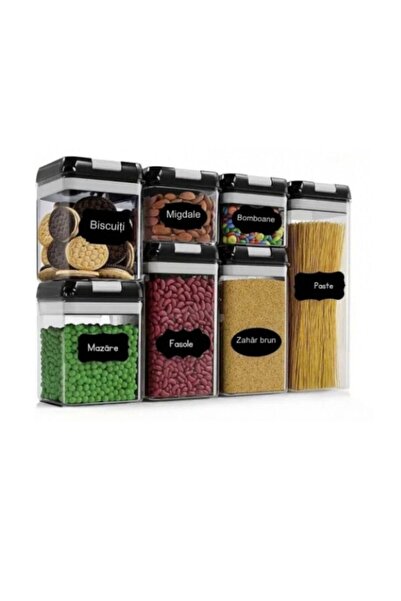 OEM Set of 7 Kitchen Storage Containers, Airtight Seal, Food Storage