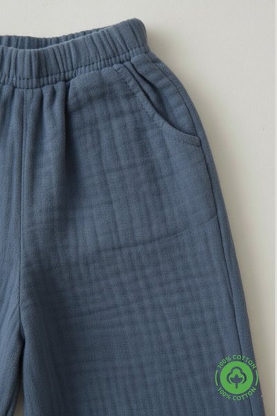 ÇİTİL Unisex Children's Bürümcük Muslin Organic Pants 2-8 Years