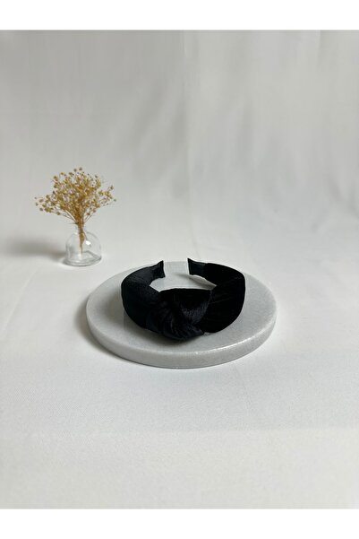 MegssStore Black Velvet Knotted Crown Headband