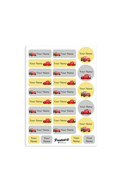 Printoot Car Stickers Featuring Artistic Racing Icons and High-Quality Adhesi...