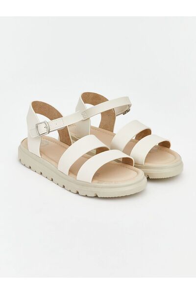 LC Waikiki LCW STEPS Bej Çapraz Bantlı Çocuk Sandalet