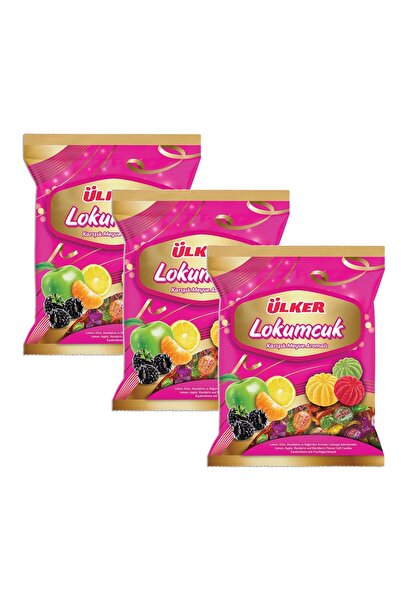 Ülker Lokumcuk Karışık Meyveli Yumuşak Şeker 350 gr x 3 Adet