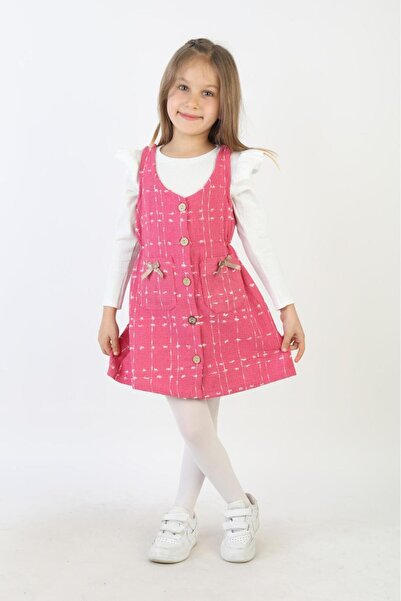 ARBİ kids Κοριτσίστικο φόρεμα από ύφασμα τύπου τσόχα, κομψό εορταστικό φόρεμα