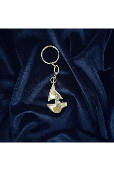Hedea Brass Keychain Sailboat