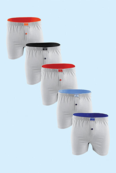 Ceylanoğlu 100% COTTON TOWEL WAIST MEN'S BOXER MIXED 5-PACK ECO PACK 032