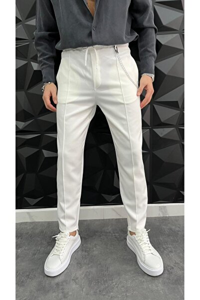 PARSMEN GİYİM ÇIMALI ZİNCİRLİ PAÇA FERMUARLI KUMAŞ PANTOLON