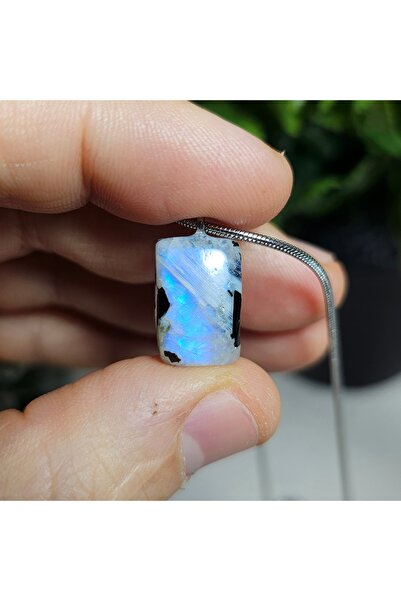 Singincraft Mini Moonstone - Moonstone Natural Stone Necklace - 16 - (Only Ha...