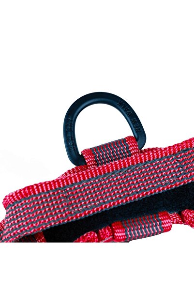 Julius K9 Ham ajustabil, rosu, cu elemente reflectorizante, circumferința pie...