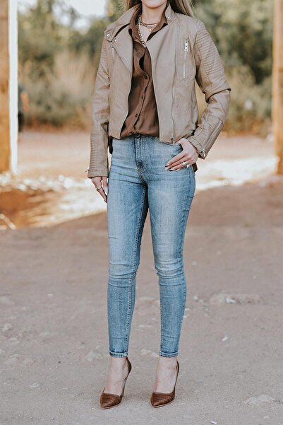 altun boutique KREM DERİ CEKET