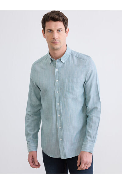 LC Waikiki Ανδρικό πουκάμισο GiyÇık Store den Green σε κανονική εφαρμογή