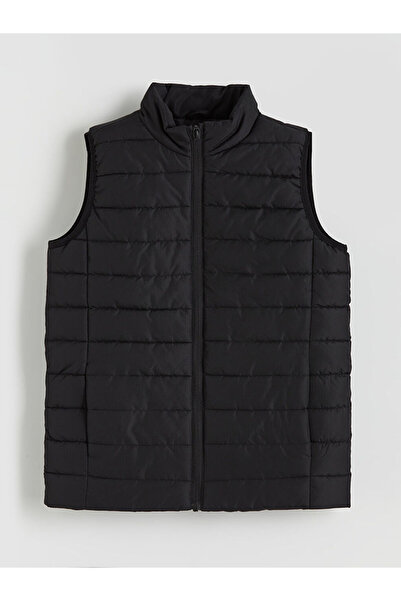 LC Waikiki Black Mock Neck Boy's Inflatable Vest