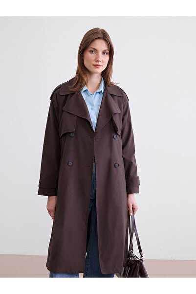 LC Waikiki Özmarka Jachetă de sezon nou, cu guler și curea, trenci pentru femei