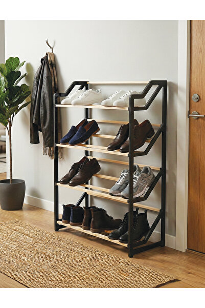 n-wood NA-02 Masif Ahşap Ayakkabılık Kolay Kurulum Organik Dekor Ürün