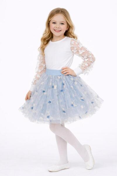 NOBLE STORE 23 Nisan 29 Ekim Gösteri Kıyafeti Kız Çocuk Modeli Etek Takımı