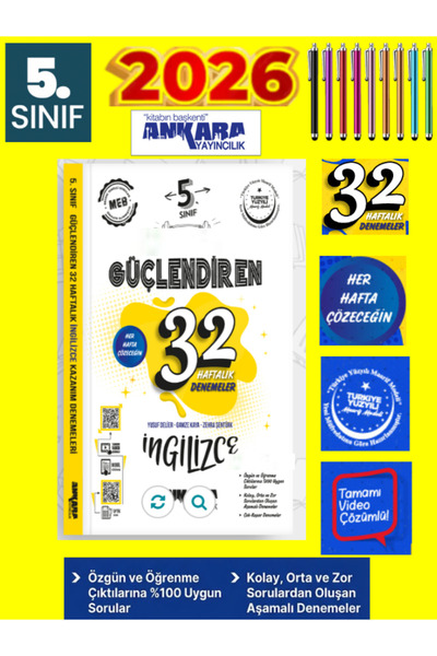 Karma Kitaplar Ankara Yayıncılık 5.Sınıf Güçlendiren İngilizce %100 Maarif Mo...