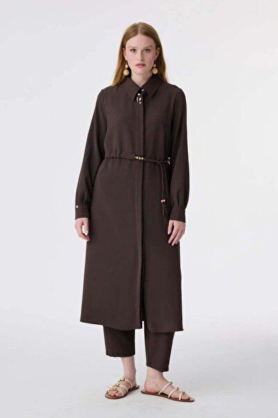 Zühre Bağlama Detaylı Kahve Giy Çık 0353