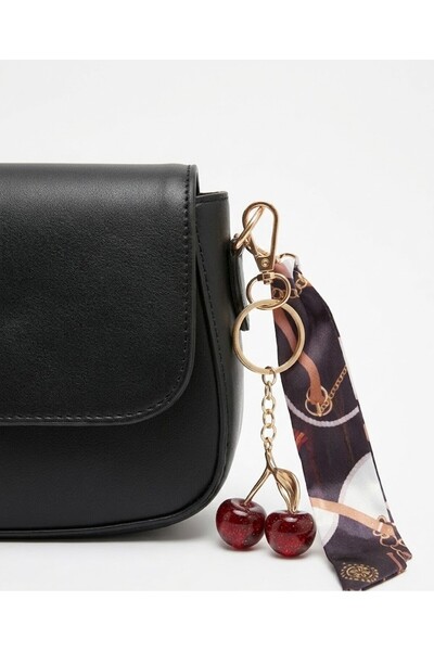 LAUGH BAG Işıltılı Kiraz Tasarım Kadın Çanta Charmı ve Anahtarlık