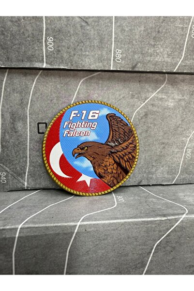 KUBİLAY ASKERİ MALZEME F16 Fighting Falcon 3D arma peç sticker arma 9 cm