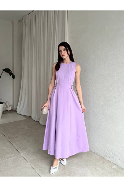 a lessa Kadın Kolsuz Uzun Elbise Zarif Şık Davet Mezuniyet Elbisesi