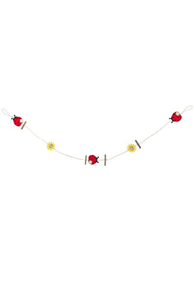 OEM Ghirlanda Lemn Paste Decorativa Suspendabila Buburuze 102cm