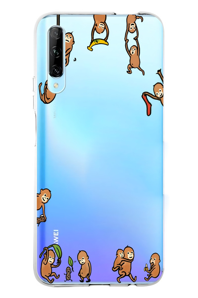 FLAMENKO حافظة هاتف شفافة متوافقة مع هاتف هواوي بي سمارت برو مونيز منقوش