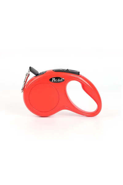 Petora Lesă retractabilă, 3/5 metri, roșie, LS1005 - 3 metri