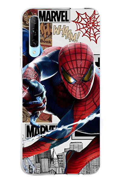 FLAMENKO حافظة هاتف شفافة متوافقة مع هاتف هواوي بي سمارت برو سوبر هيرو منقوش