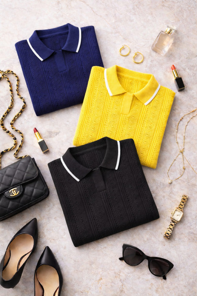 ONİPRETA Pachet Advantage din 3 piese pentru femei, tricou cu guler polo, ten...