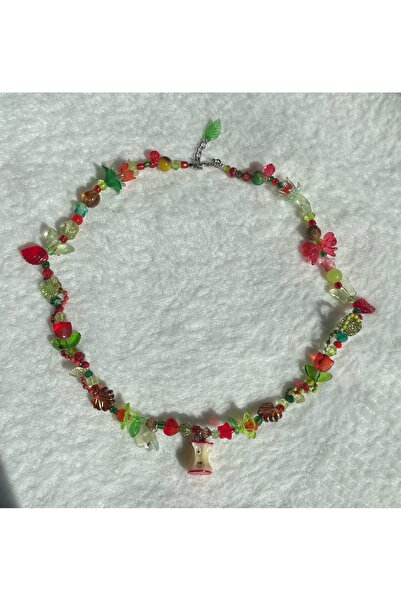 marjinalgiyim مجموعة قلادة وسوار على شكل تفاحة بتصميم فيري كور