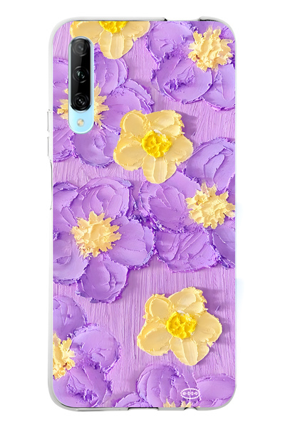 FLAMENKO حافظة هاتف شفافة متوافقة مع هاتف هواوي بي سمارت برو باللون الأرجواني...