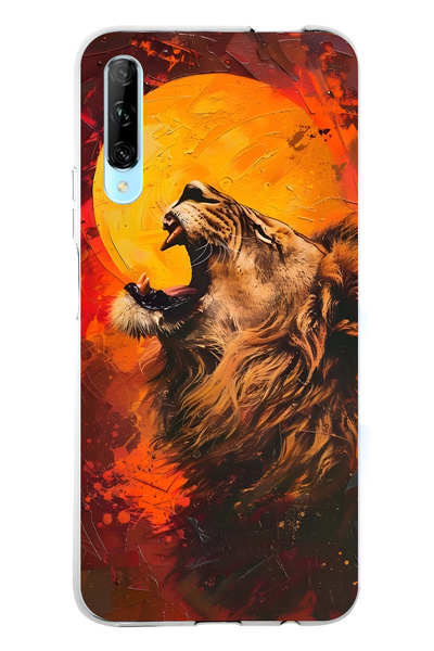 FLAMENKO حافظة هاتف شفافة متوافقة مع هاتف هواوي بي سمارت برو Aslan منقوش