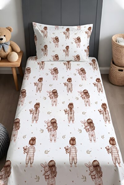 EVPANYA  الأميرات النعسان منقوش غطاء سرير وغطاء الوسادة