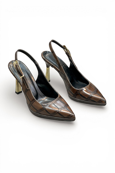 Elexus Γυναικεία πλατφόρμα με τακούνι σε σχέδιο κροκόδειλου