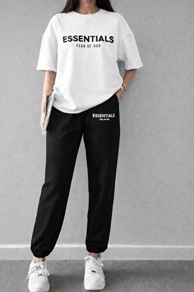 zeag SET DE TRICOU ȘI PANTALONI DE TRENING CU IMPRIMEU ESSENTIALS PENTRU FEMEI