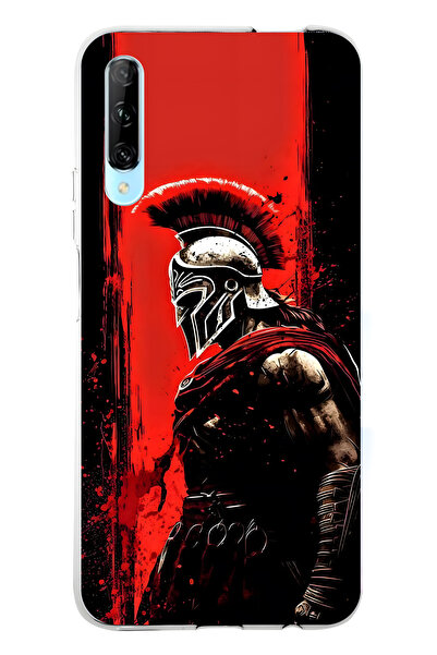 FLAMENKO حافظة هاتف شفافة متوافقة مع هاتف هواوي بي سمارت برو واريور سبارتا منقوش