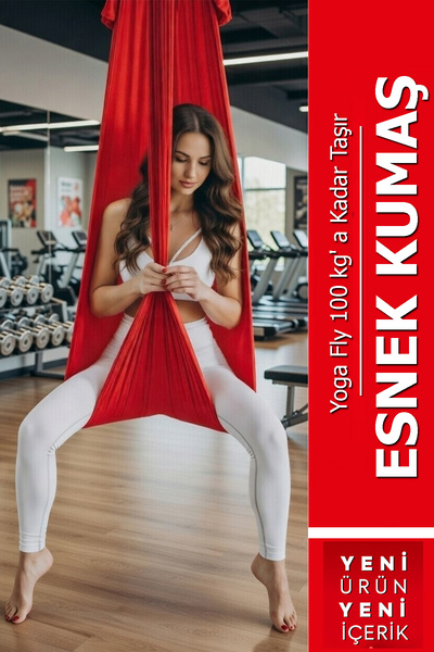 Bundeba Yoga Fly Hamağı +Plus Esnek Hamak, Antigravity Askılı Yoga Denge Spor...