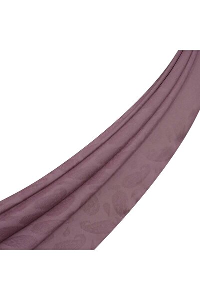 ipekevi Σάλι με Μονόγραμμα - Σχέδιο Πέισλι - Μωβ Φυστικί - Μωβ Ίντιανο