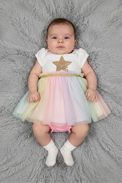 Young Hearts Toddlers Girl 2Pcs Textured Dress With Panty Set, Multicolor