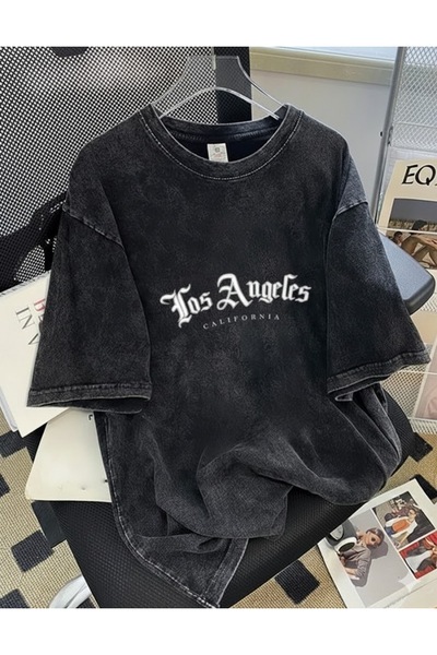 PENTHİLUS Acid Washed Oversized T-Shirt - Washed Unisex Oversized T-Shirt