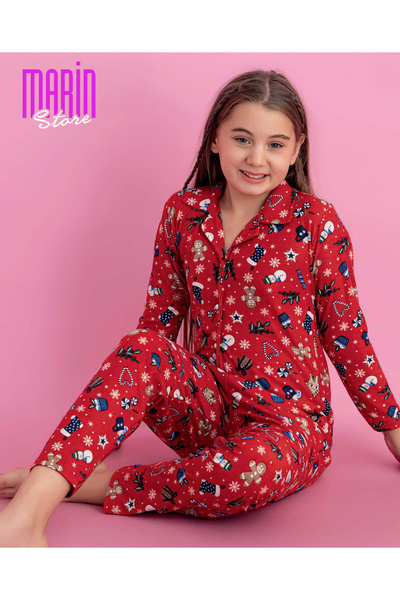 Marin Store Girl's Christmas Themed Pajamas Set
