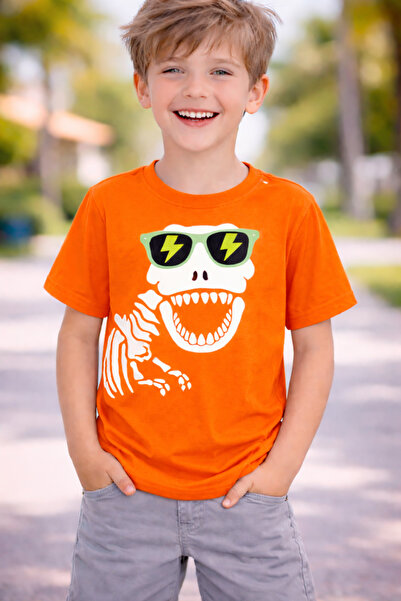 ArtYus Παιδικό μπλουζάκι Dinosaur Skeleton B με τύπωμα – Unisex P Βαμβάκι με ...