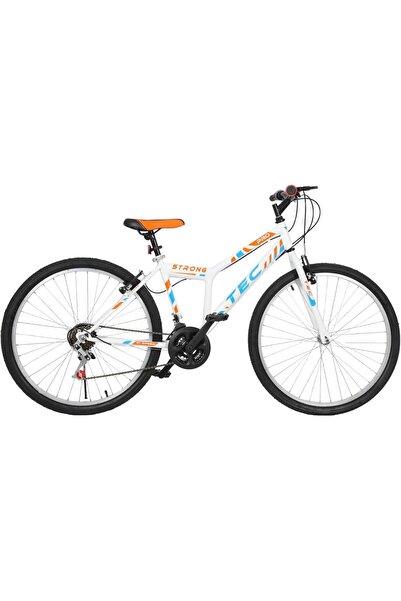 AyrStore Bisiklet Strong 24" Jant 21 Vites Erkek Dağ Bisikleti Beyaz - Turunc...
