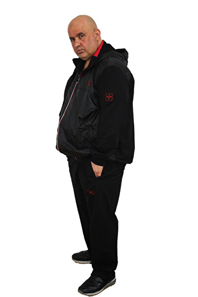 Ramon Miele Men's Large Size Hooded Tracksuit Set