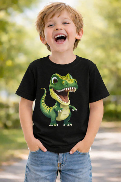 ArtYus Slatka dječja majica sa dinosaurima Štampano – unisex Pamuk komada okr...